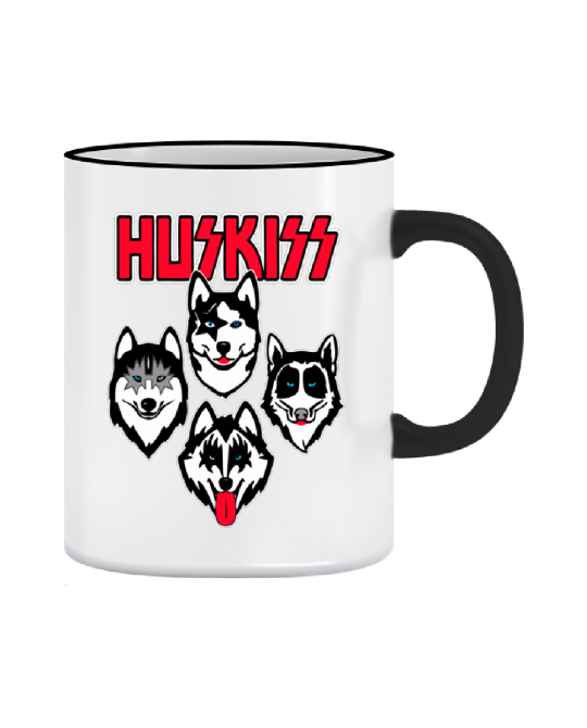 Puodelis  Kiss huskiss